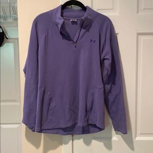 Under Armour 3/4 Zip Purple Fleece Pull Over